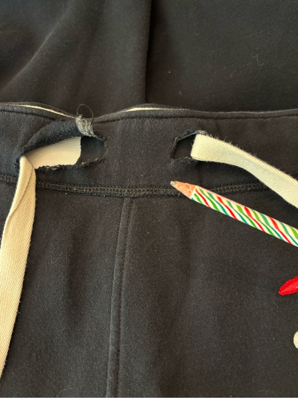 Hollister Vintage Sweatpants Men Size L Navy Logo Embroidered Pockets 2YK - Picture 6 of 9